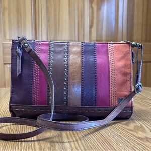 The sak genuine leather colorful crossbody EUC